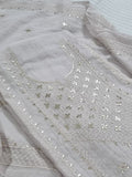 Chanderi Silk 3-Piece Unstitched Suit Set | Pita Work Embroidery | Indian Handloom