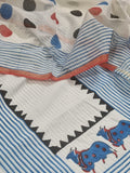 Chanderi silk dupatta with Pichwai print detail – close-up