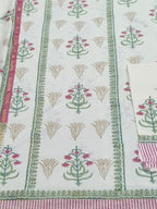 Placement block print cotton 3-piece unstitched suit – full length view