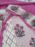 Block print cotton suit set with dupatta – styling detail shot