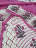 Block print cotton suit set with dupatta – styling detail shot