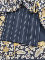 Handloom black Chanderi silk salwar kameez with Tagai work – detail view