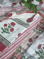 Indian handloom 3-piece unstitched suit set – full length model shot