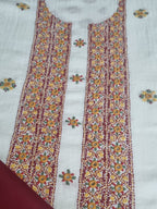 Mirror work Kantha co-ord set in cotton – handloom Indian ethnic wear