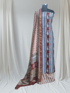 "Hand Block Print Detail – Bagh Print on Maheshwari Silk – Natural Dyes"