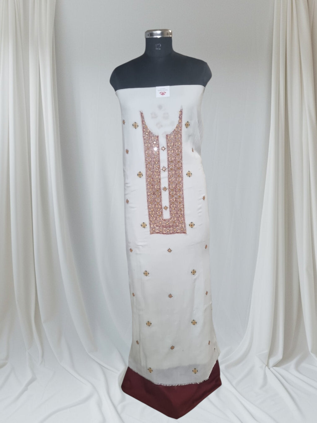 Hand-embroidered Kantha cotton 2-piece co-ord set – Indian handloom ethnic wear