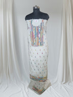 Multicolor Kantha work unstitched co-ord set – styled editorial shot