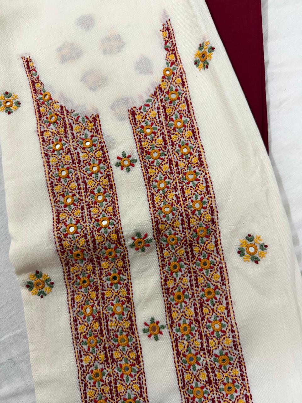 Mirror work Kantha co-ord set in cotton – handloom Indian ethnic wear